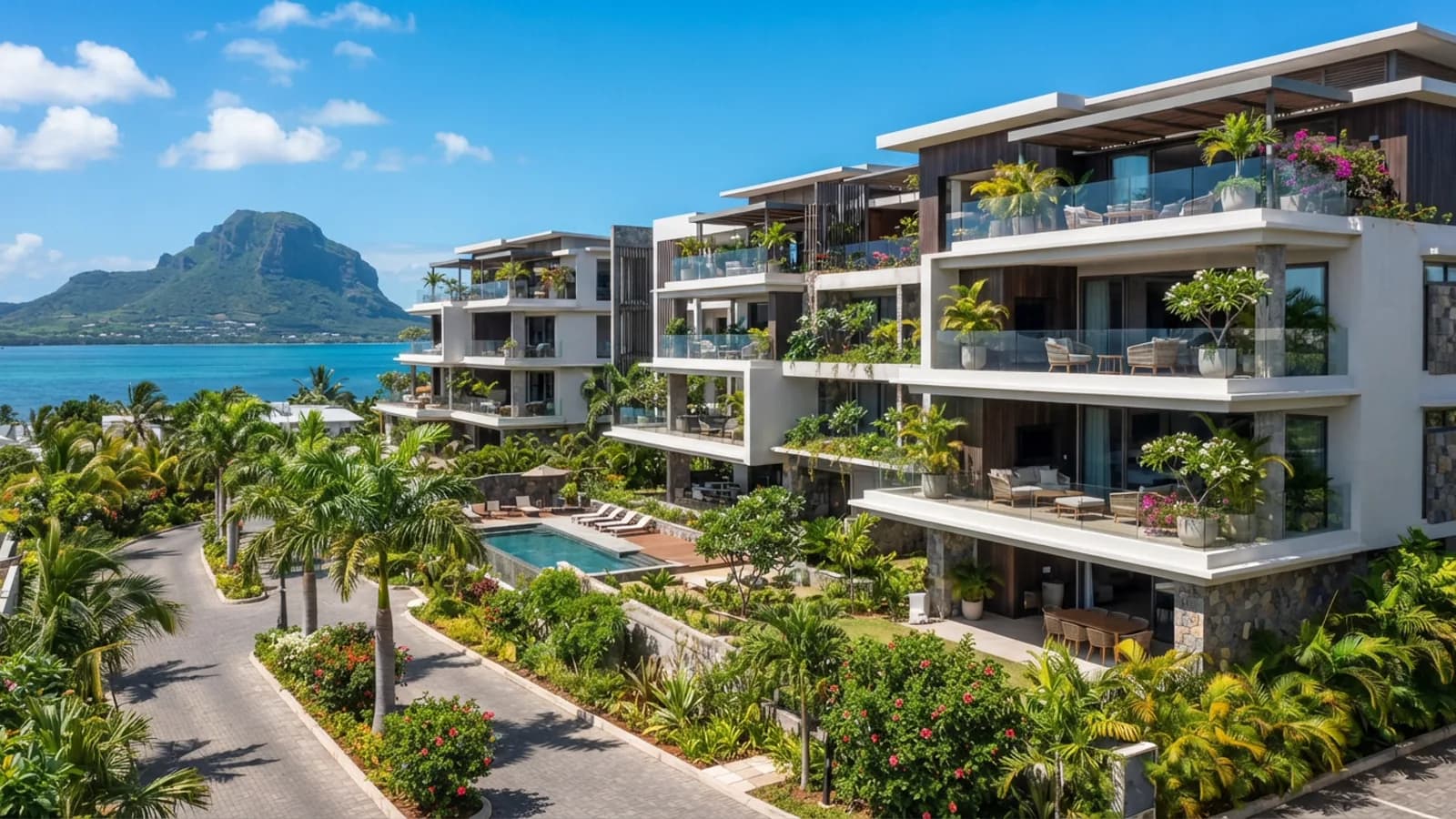 Beachfront property on the Mauritian coast in a sought-after region